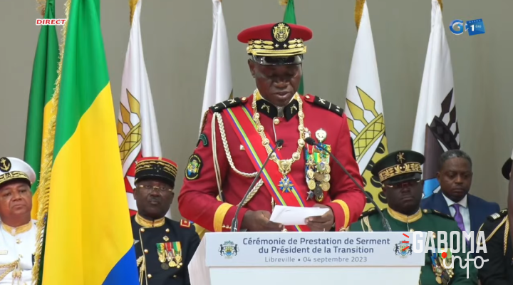 Investiture du président de la transition au Gabon : discours de Brice Clotaire Oligui Nguema