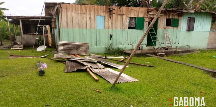 Port-Gentil : Un puissant orage fait plusieurs sinistrés et des dégâts matériels importants
