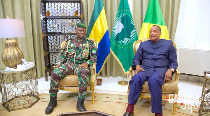 Brice Oligui Nguema en visite de travail éclair au Congo